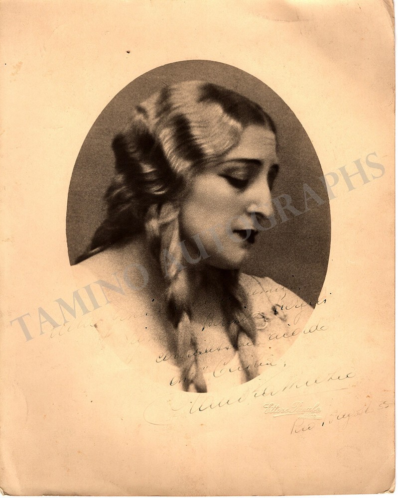 Muzio, Claudia - Signed Photo as Cecilia