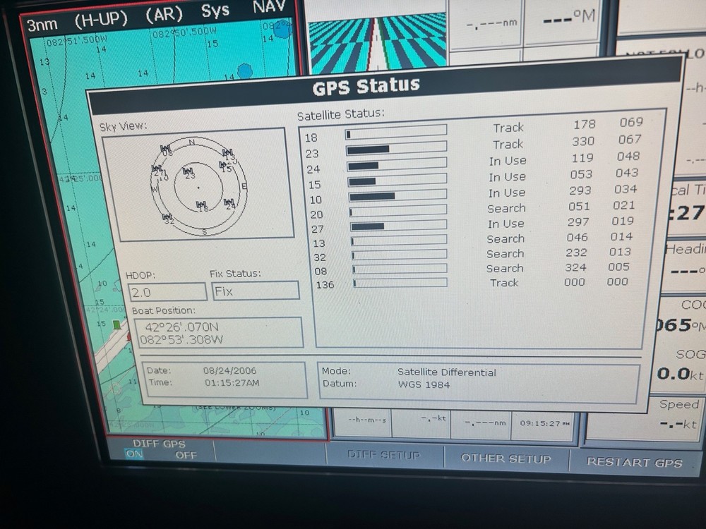 Raymarine C120 GPS Chartplotter - Fully Functional w/extras
