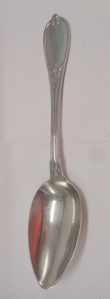 ALPACA nickle silver 5 Olive pattern tablespoons serving spoons