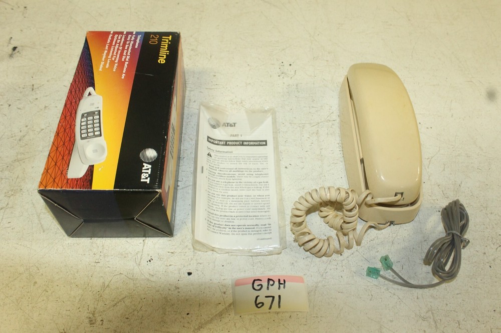 AT&T 210 Basic Trimline Corded Phone Beige
