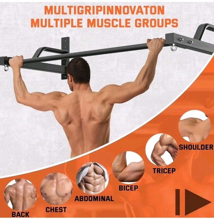 Pull up Bar Wall Mounted - 600 Lbs Heavy Duty Strength Training. Upgraded 2025