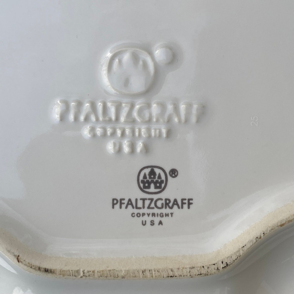 Pfaltzgraff Christmas Tree Dessert Plate Server 10" x 9"