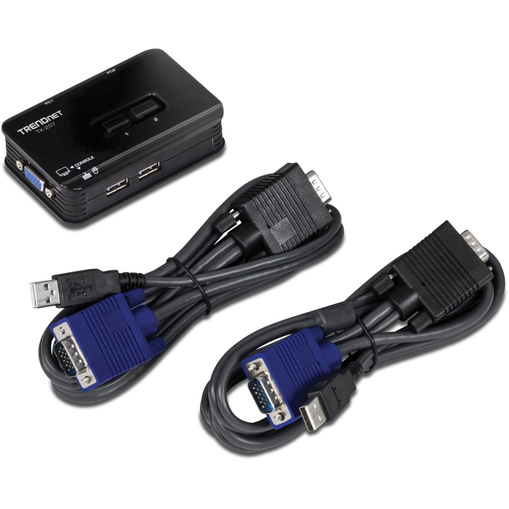 TRENDnet TK-207K, 2-Port USB KVM Switch