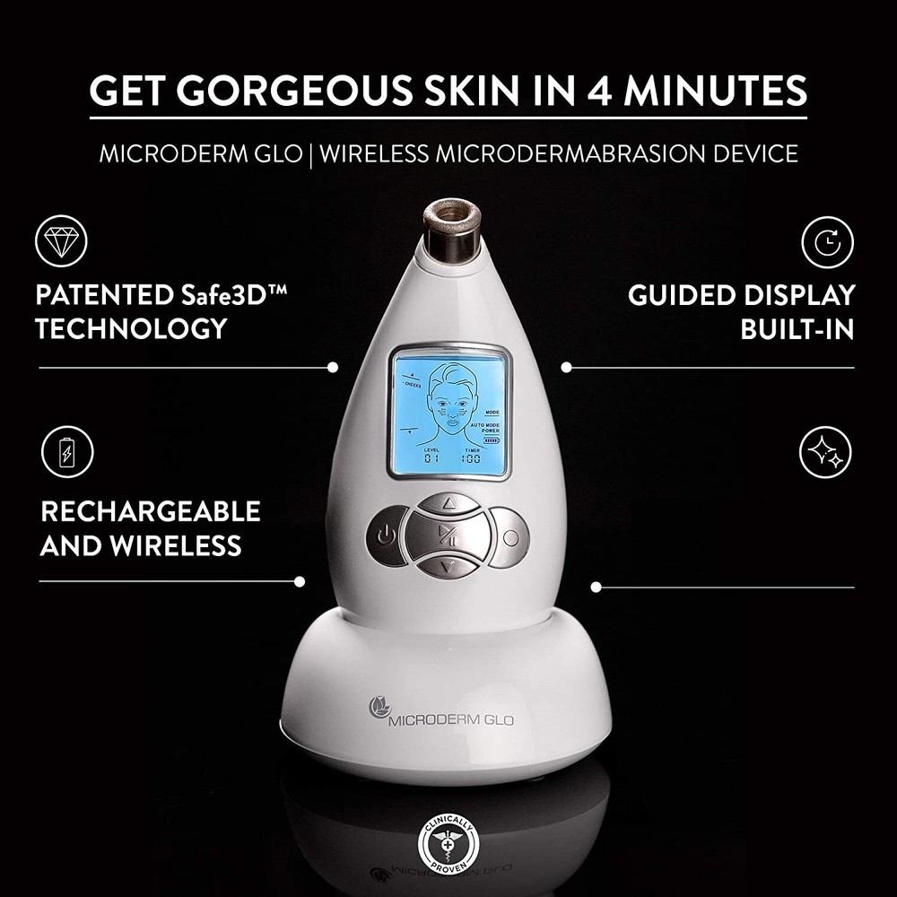 Microderm GLO Diamond Microdermabrasion Machine and Suction Tool