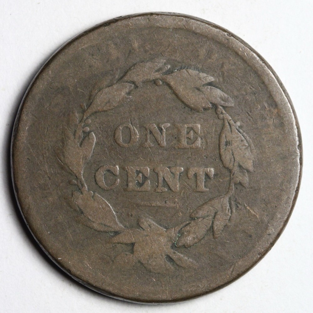 1838 Coronet Head Large Cent CHOICE VG E159 SQCK