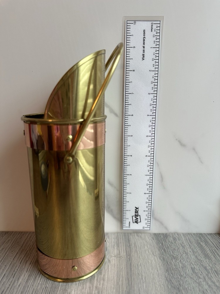 Vintage Copper & Brass March Stick Holder