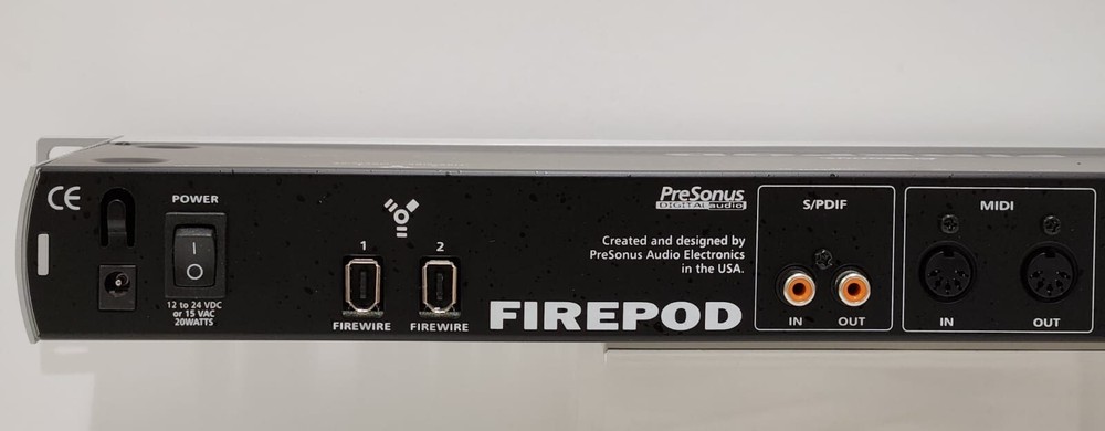 PreSonus Firepod FireWire Audio Interface FP10 Studio Recording 24 Bit 96k