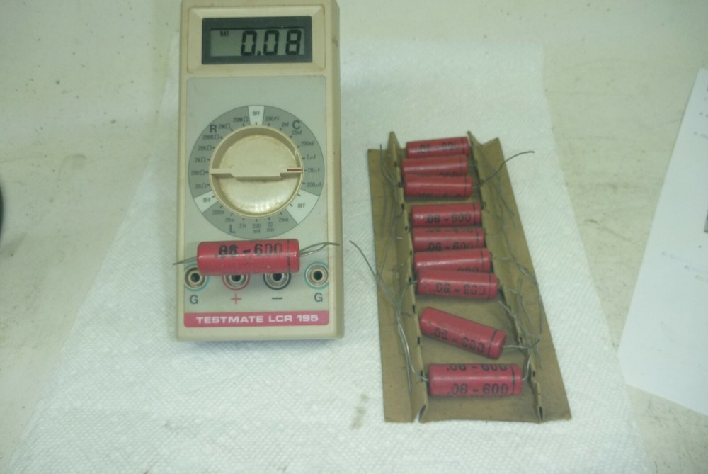 10 NOS SANGAMO TYPE 30 .06 MFD @ 600 VDC CAPACITORS