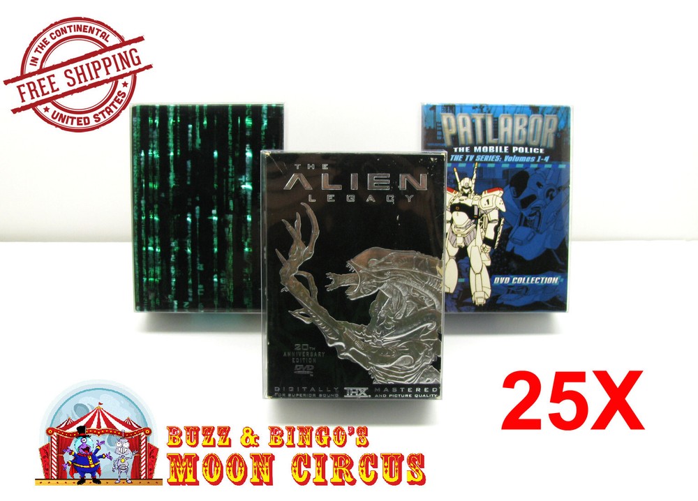 25x DVD OVERSIZED BOX SET (SIZE DVO G) - CLEAR PLASTIC PROTECTIVE BOX PROTECTOR