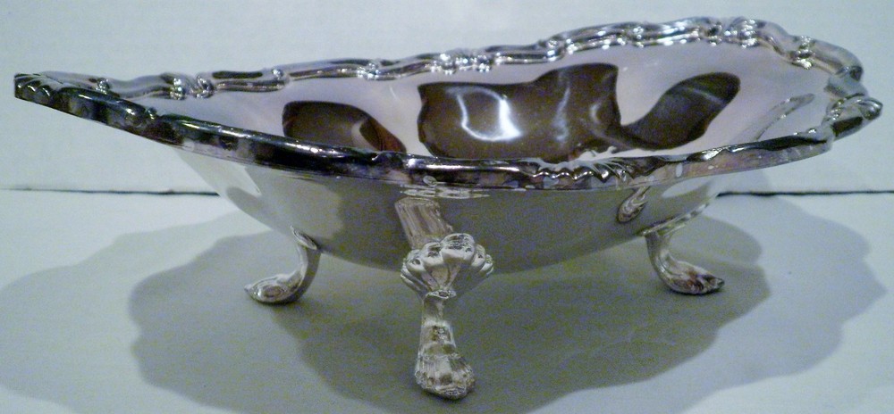 Vintage Silver Plated Oval Bowl