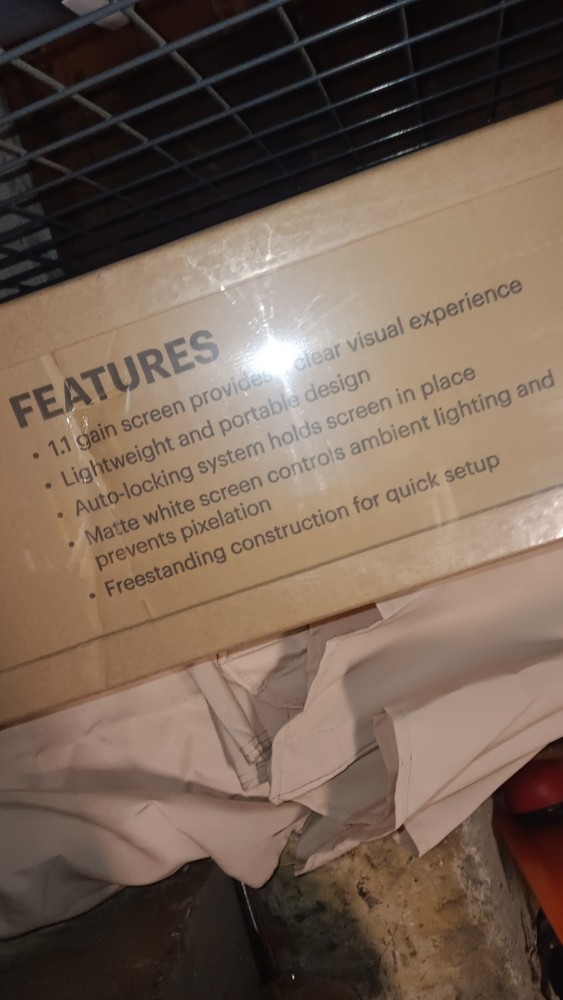 87" x 49" projector screen