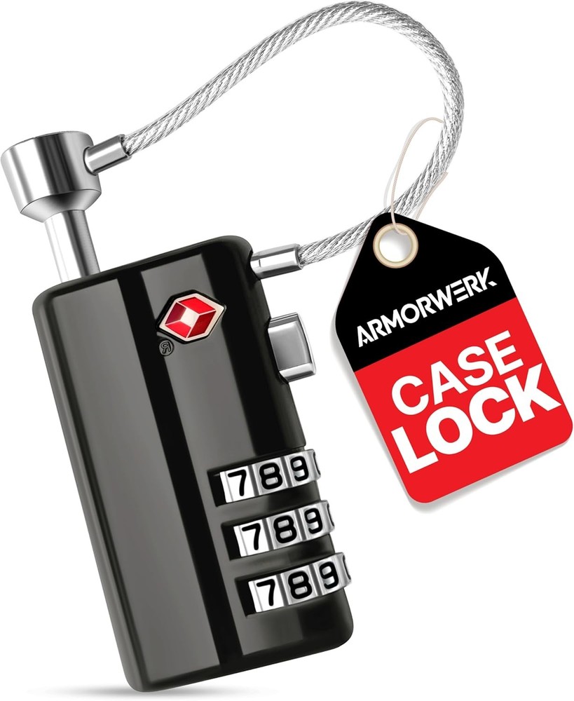 Professional Gun Case Lock — TSA Approved with 1 Pack, Black
