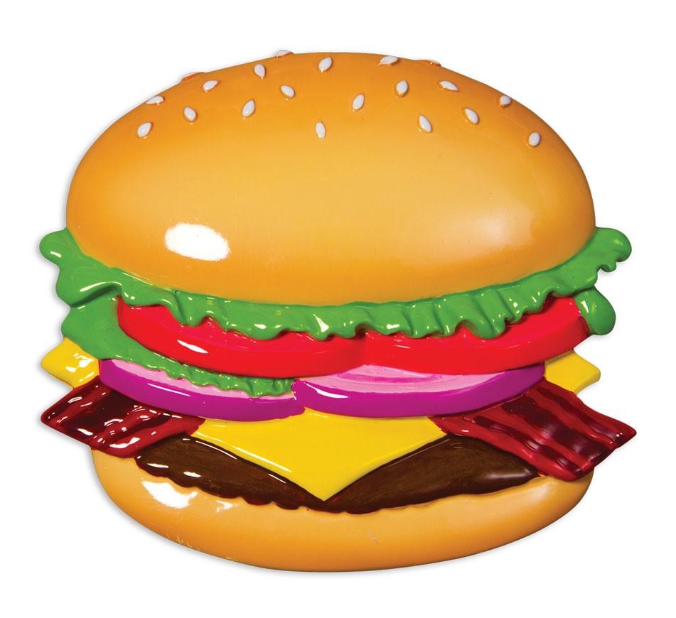 Interests BURGER Personalized Christmas Tree Ornament