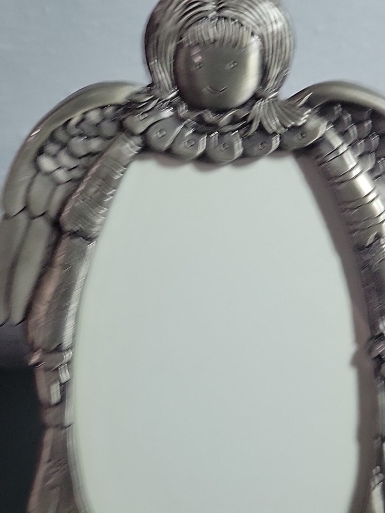 Heavy Silver Tone Angel Photo Frame 3.5"×5"