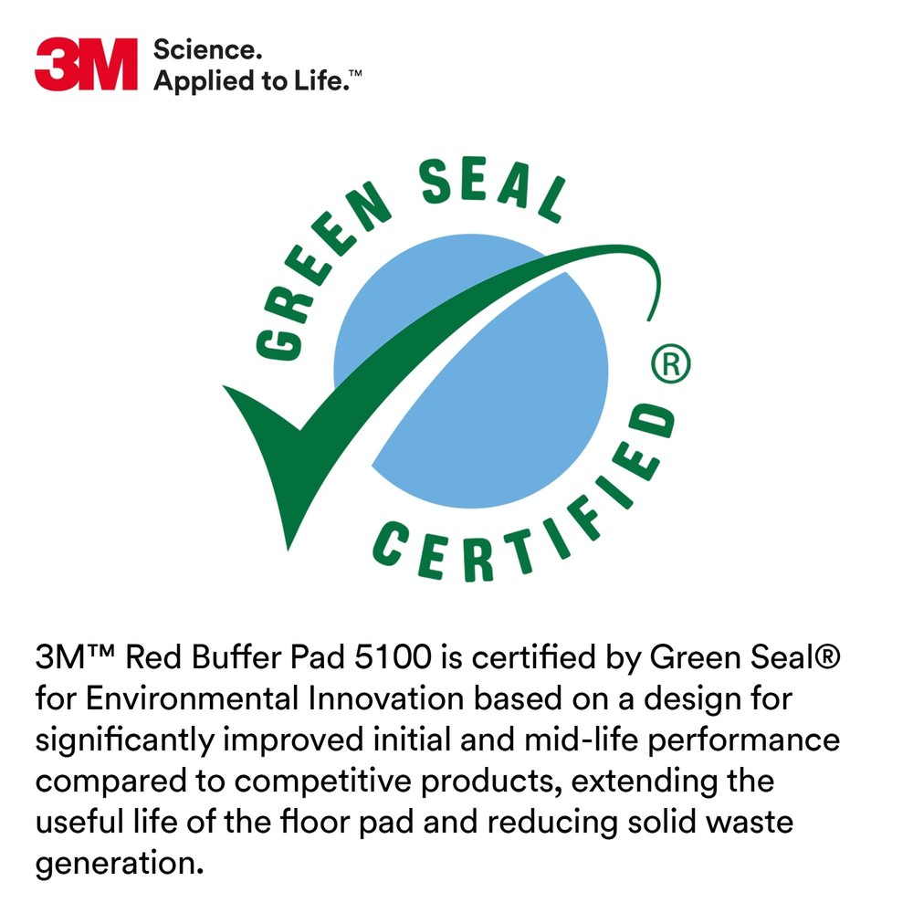 3M Red Buffer Pad 5100 13 in