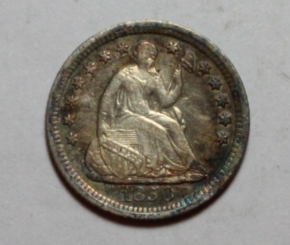 1850 O Seated Liberty Half Dime UR130