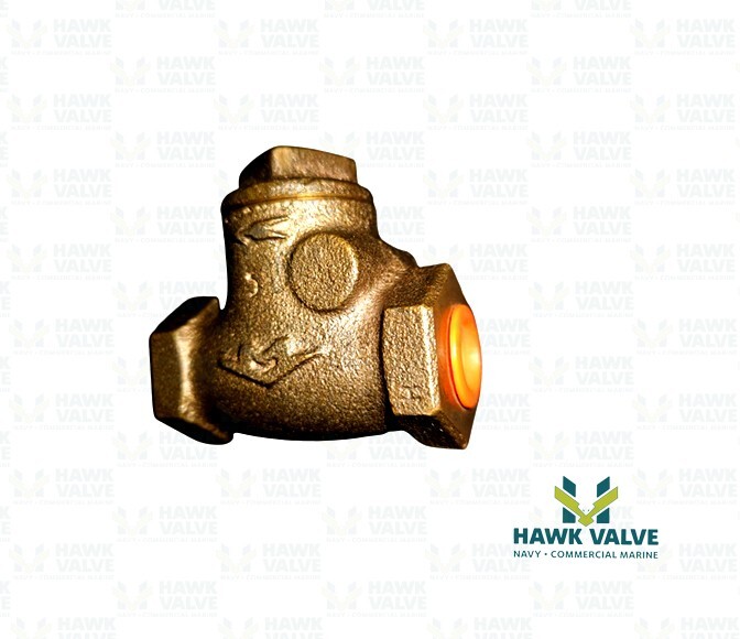 1/4" BRONZE 150 THREADED T-PATTERN SWING CHECK VALVE - MILWAUKEE FIG. 515
