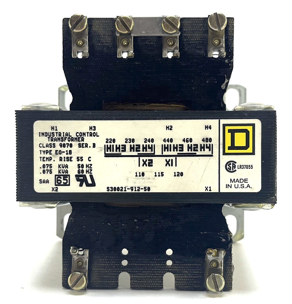 Square D 9070E018 75VA Industrial Control Transformer (USED)