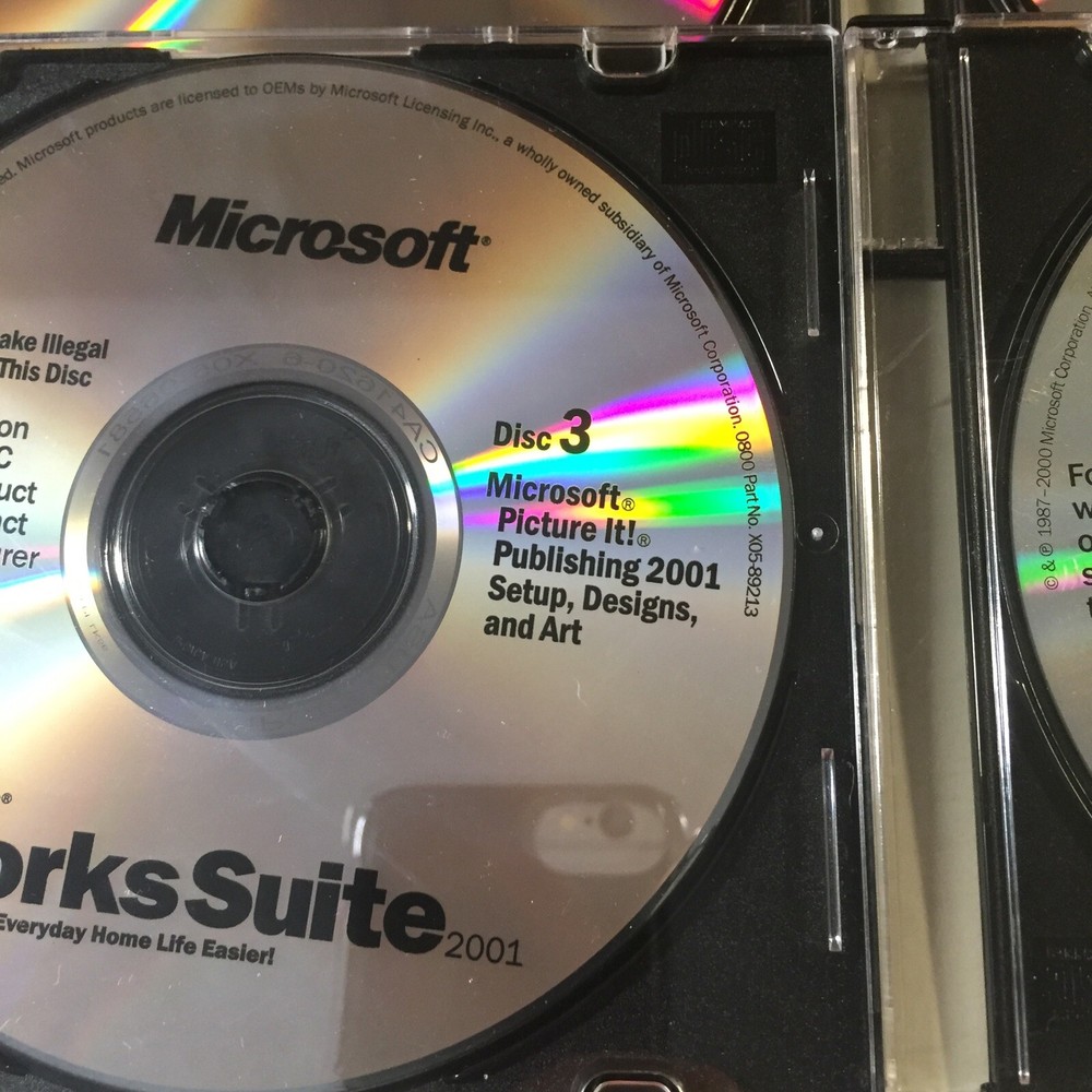 Microsoft WORKS SUITE 2001 CDs Set of 6