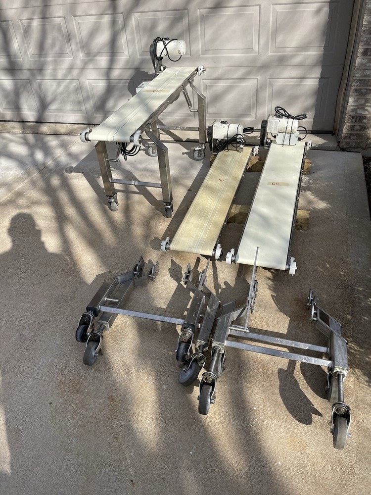 3 Dorner Adjustable Stainless Steel Conveyors