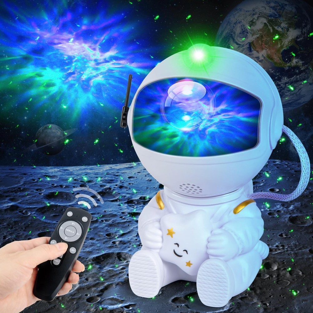 Astronaut Galaxy Projector Star Night Light Space White