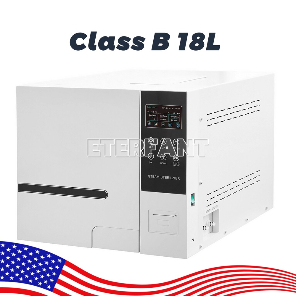 18L Class B Dental Autoclave Vacuum Steam Sterilizer Sterilization+Printer US