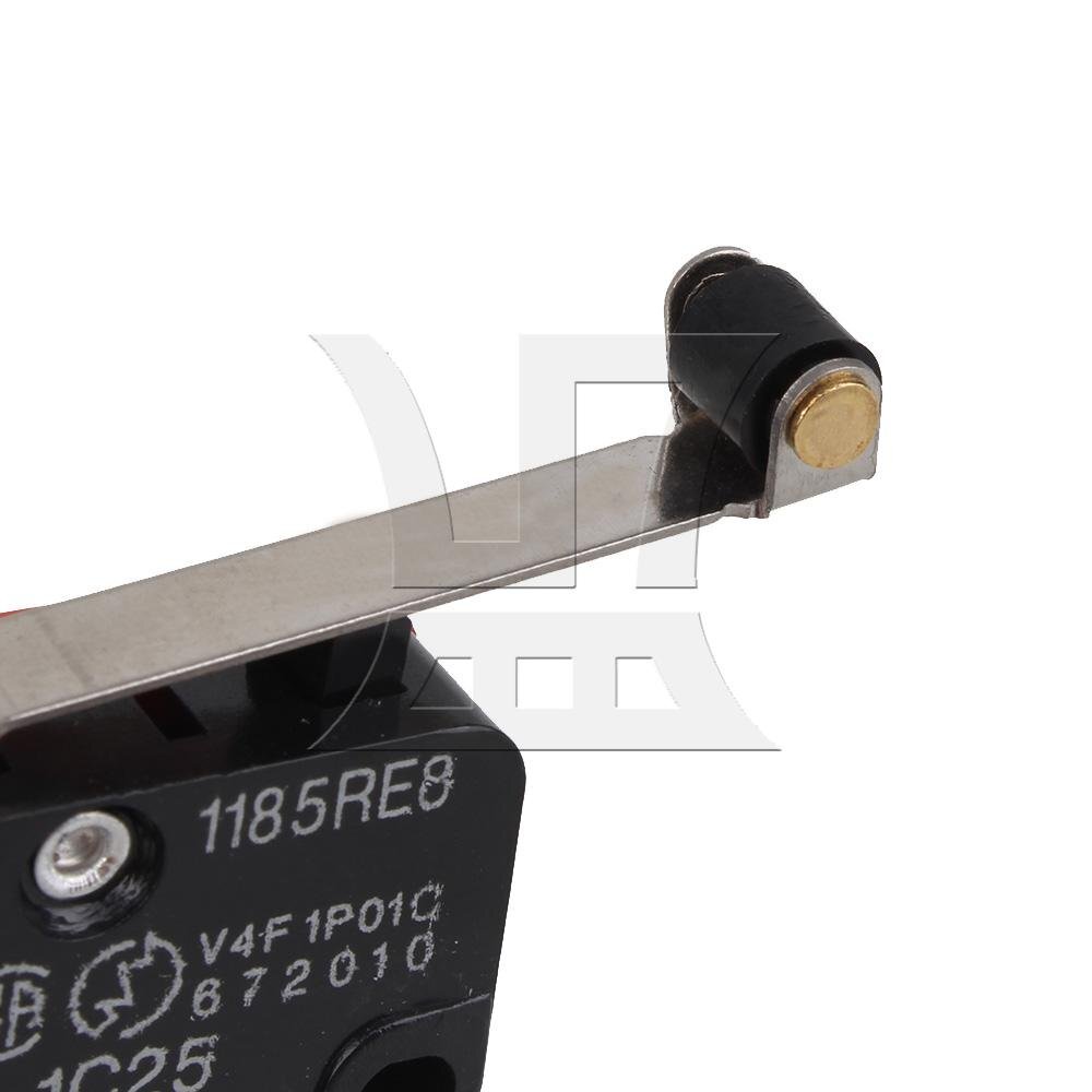 5pcs 220V 15A Micro Limit Switch 3 Foots Long Hinge Roller