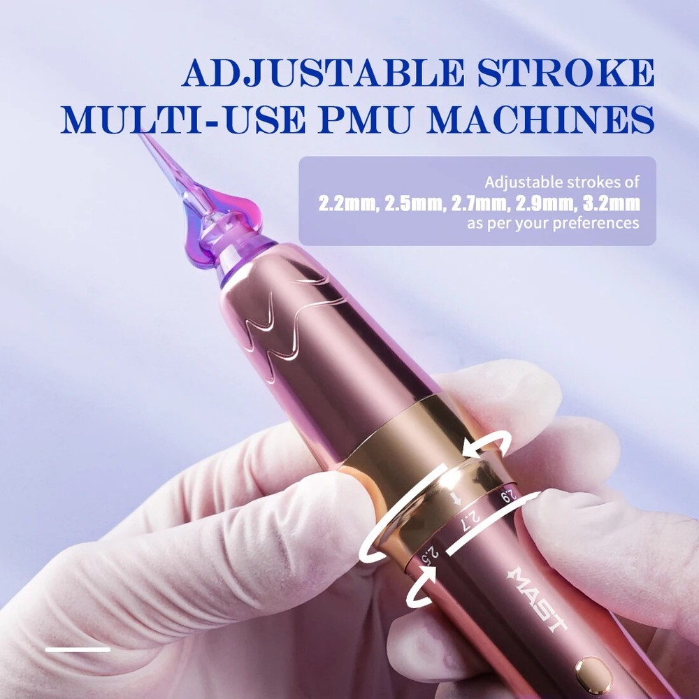 Mast P60 Wireless Tattoo Pen Adjustable 5 Strokes Permanent Makeup Machine Kit
