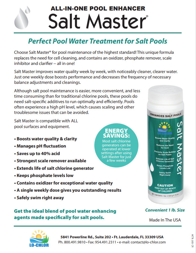 Lo-Chlor Salt Master ph stabilizer for salt pools 1lb. NEW