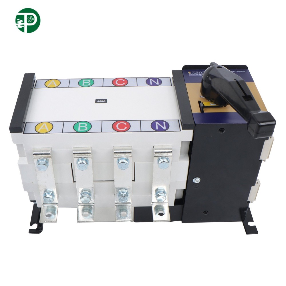 1Pack Industrial Automatic Transfer Switch 400A 4P 110/220V Grid To AC Generator