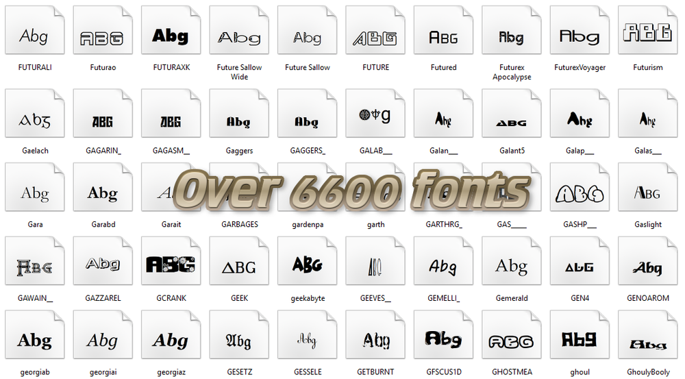The Ultimate collection of Fonts for microsoft windows on CD software