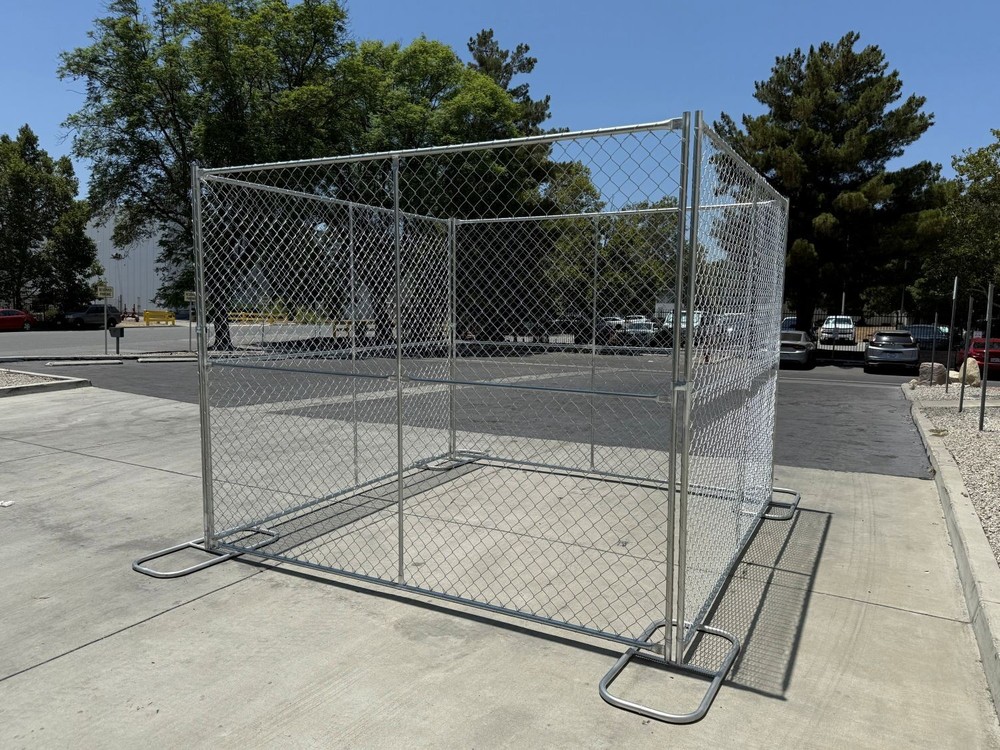 8 ft Temporary Chain Link Fence Panel (Galvanized) - WILL CALL RIVERSIDE