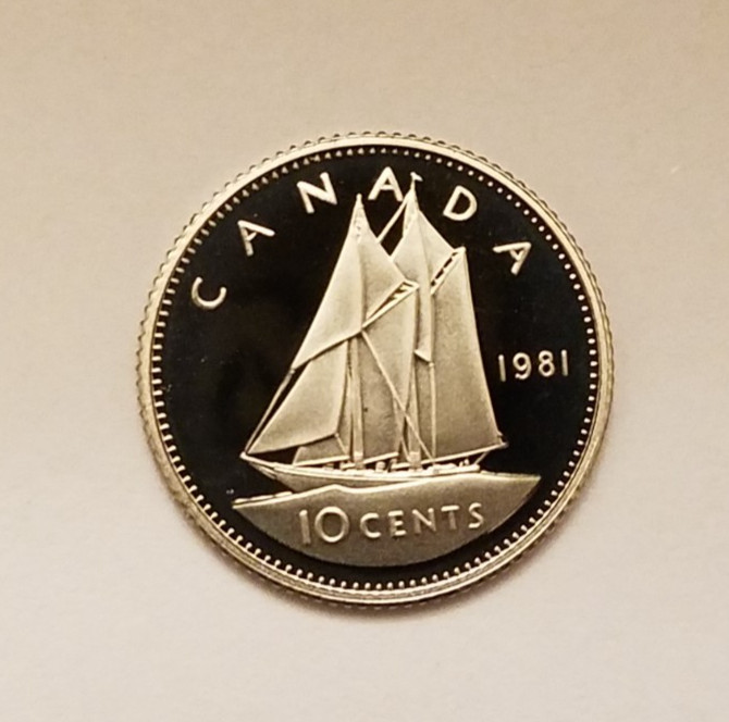 1981 Canada 10 cents, Elizabeth II, gem proof, KM-77.2