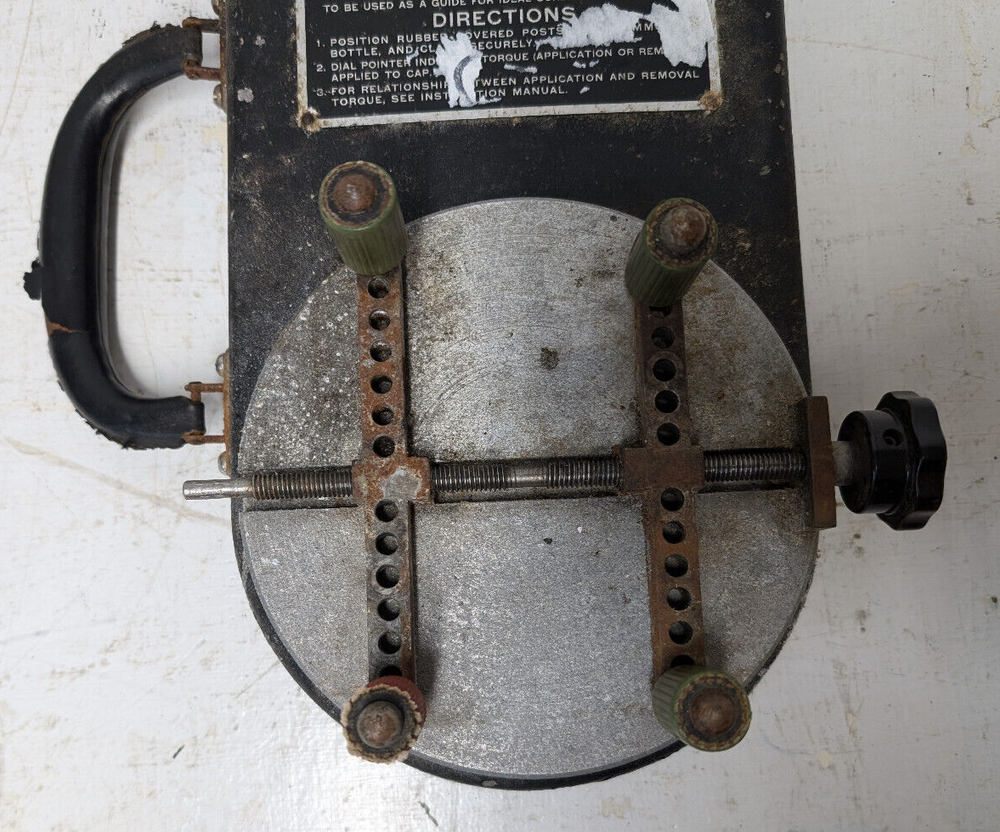 Owens-Illinois Spring Torque Tester, Screw Cap Torque Testing Machine