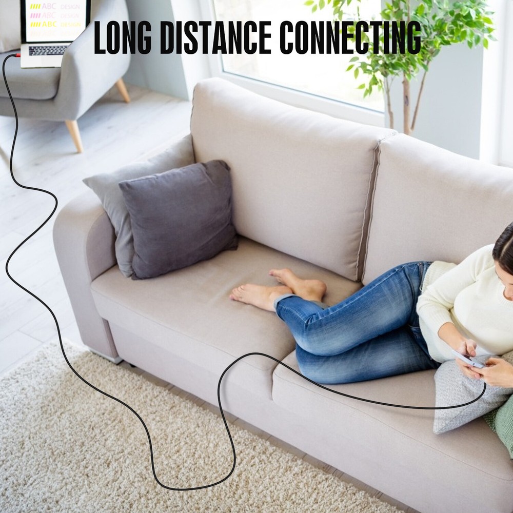 USB Type C to C Cable 15ft,100W Fast Charging,10G Data Transfer,4K Video for Mac