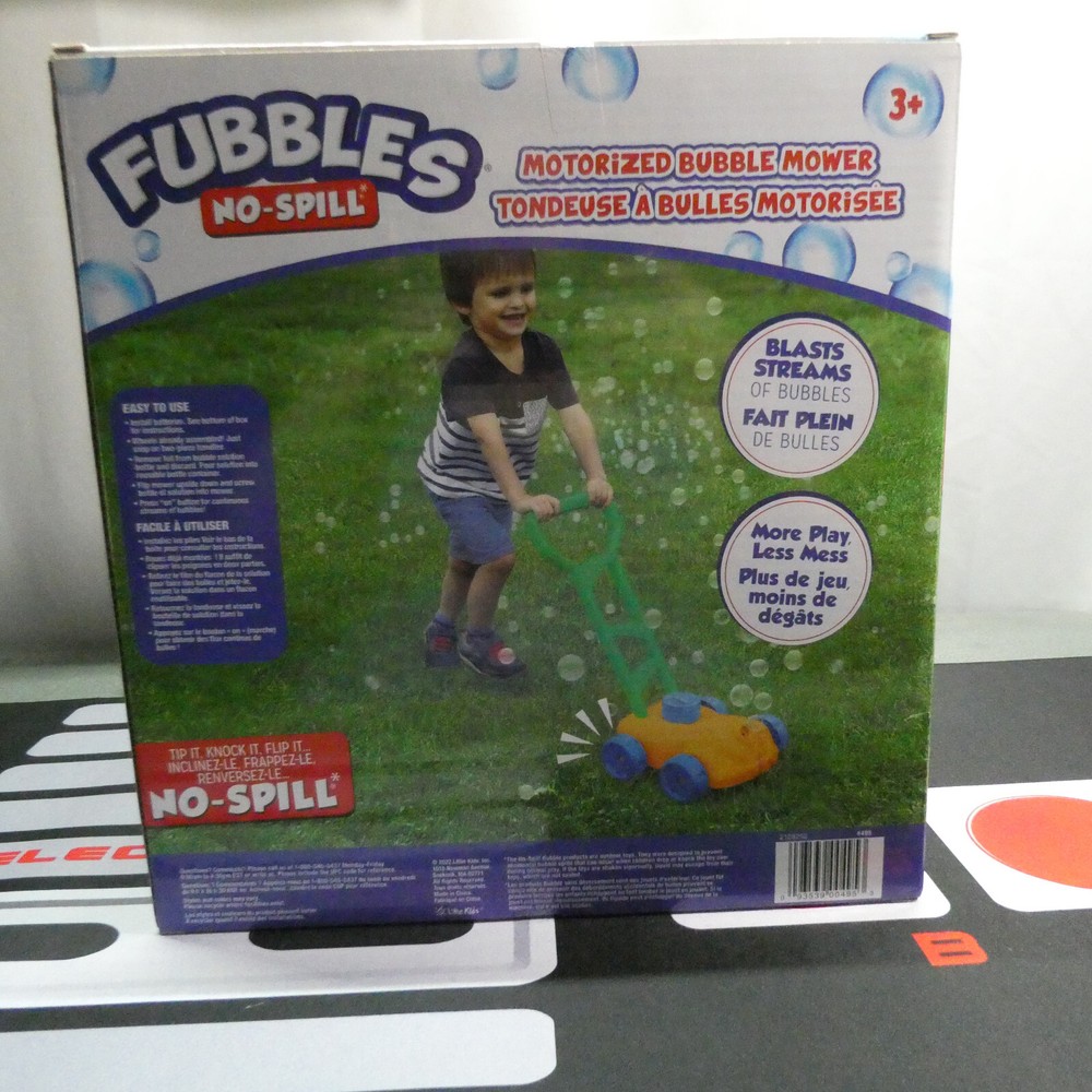 Fubbles No Spill Motorized Bubble Mower. New In Box. Ages 3+