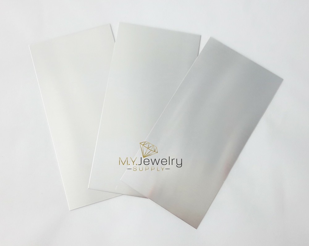 6" x 3" Solid 925 Sterling Silver Metal Sheet, 14-34 Gauge, Rectangular Blank