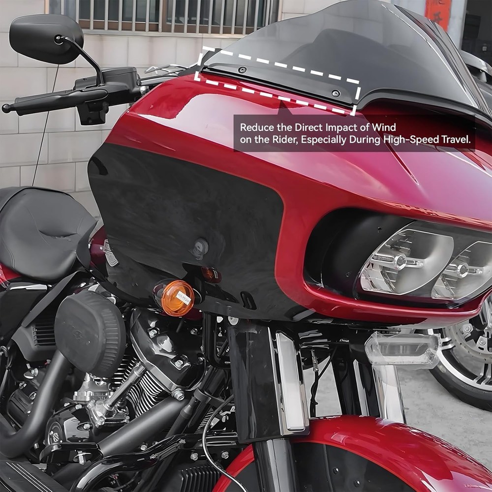 Side Road Glide Windshield Trim, Split Front Molding, Harley Motorcycle