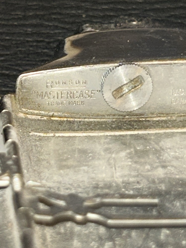Vintage Ronson MasterCase Cigarette Case Lighter Combo Art Deco