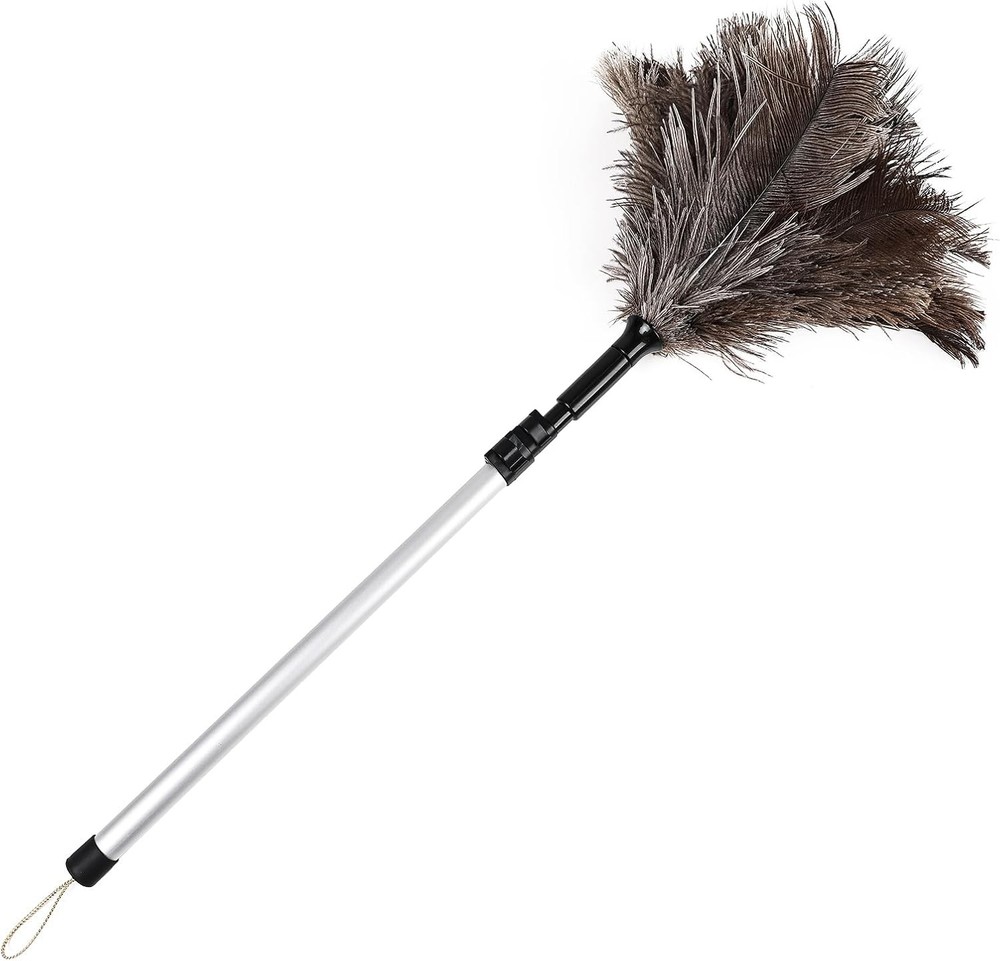 Extendable Natural Ostrich Feather Duster