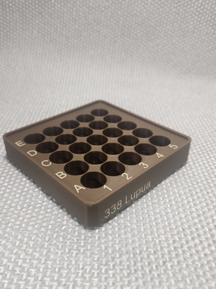 .338 Lapua Reloading Tray, Stackable, Different color options