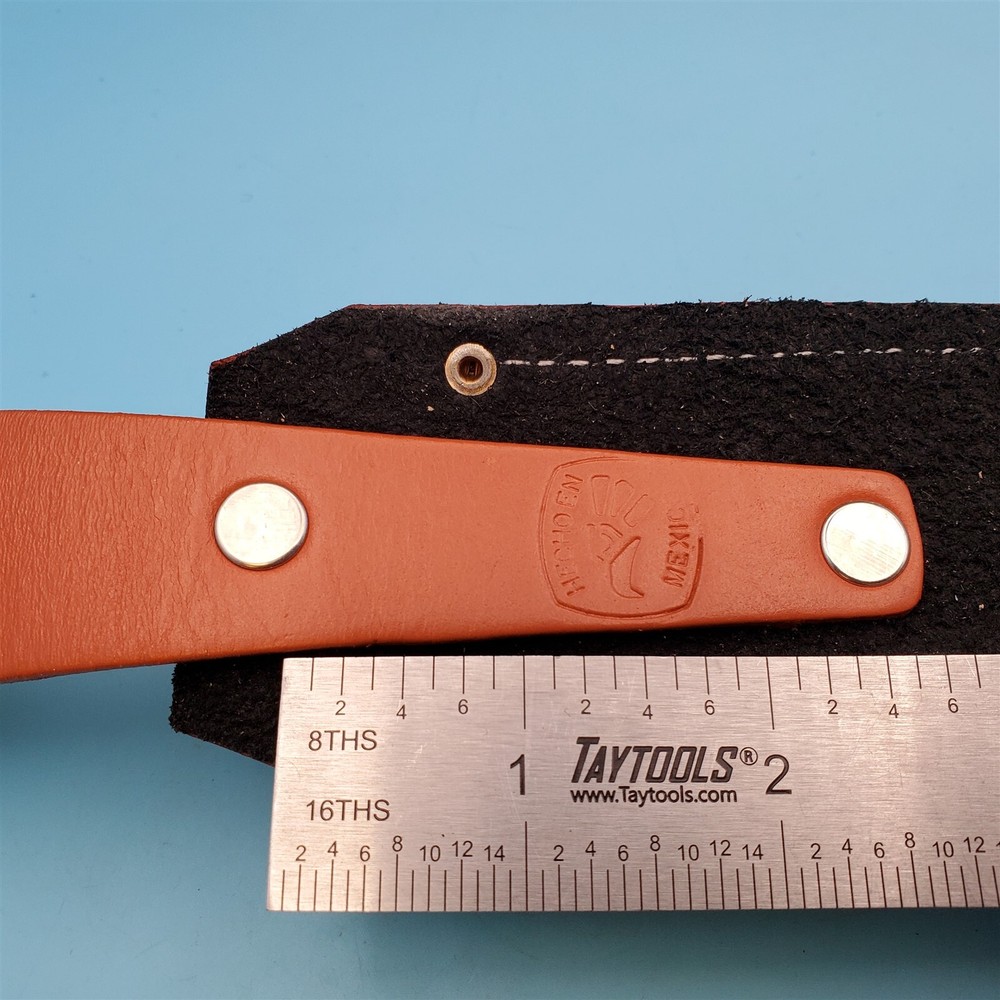 Multi-Tool Belt Sheath 4.5” Tools or Knives Laced Tan Leather Fits Supertool