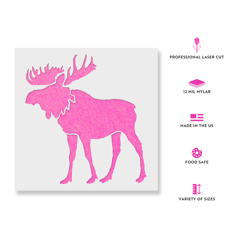 Moose Stencil - Durable & Reusable Mylar Stencils