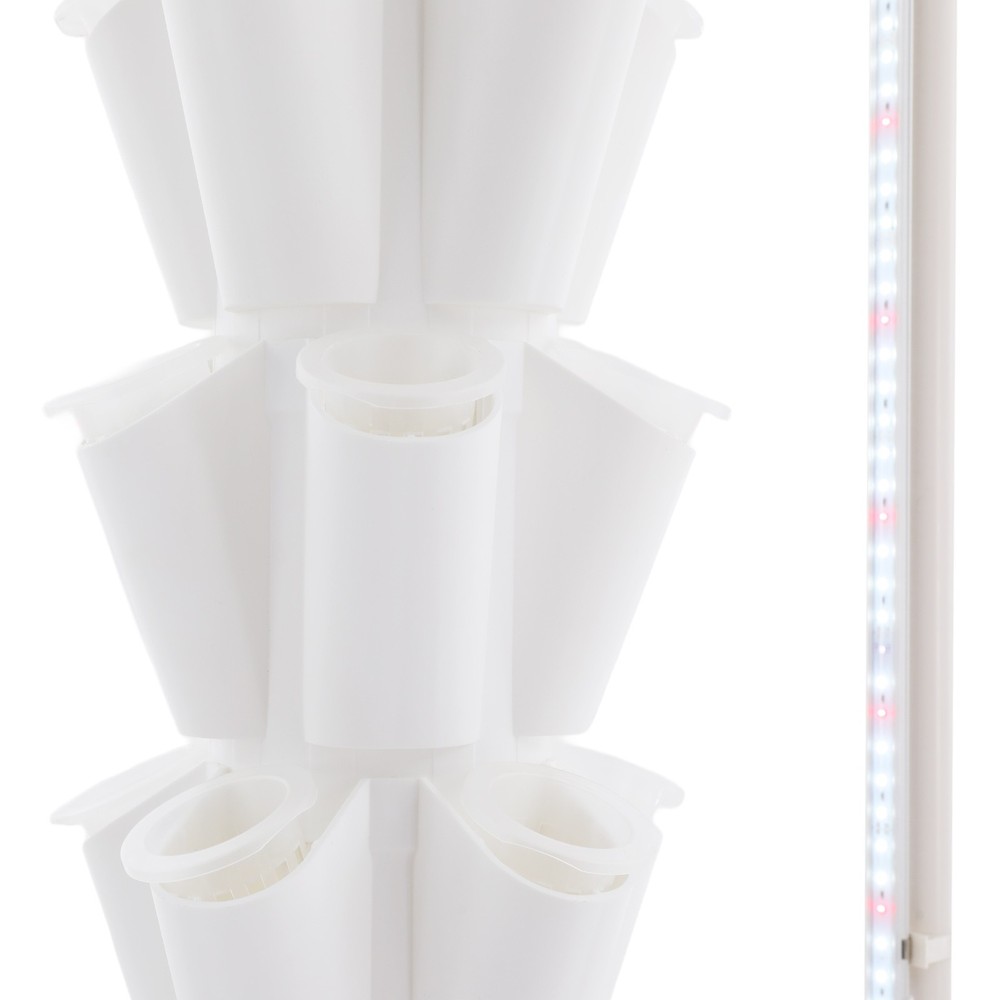 Hydroponic Gardening Tower With Lights and Wheels Vertical Hydroponic Growing