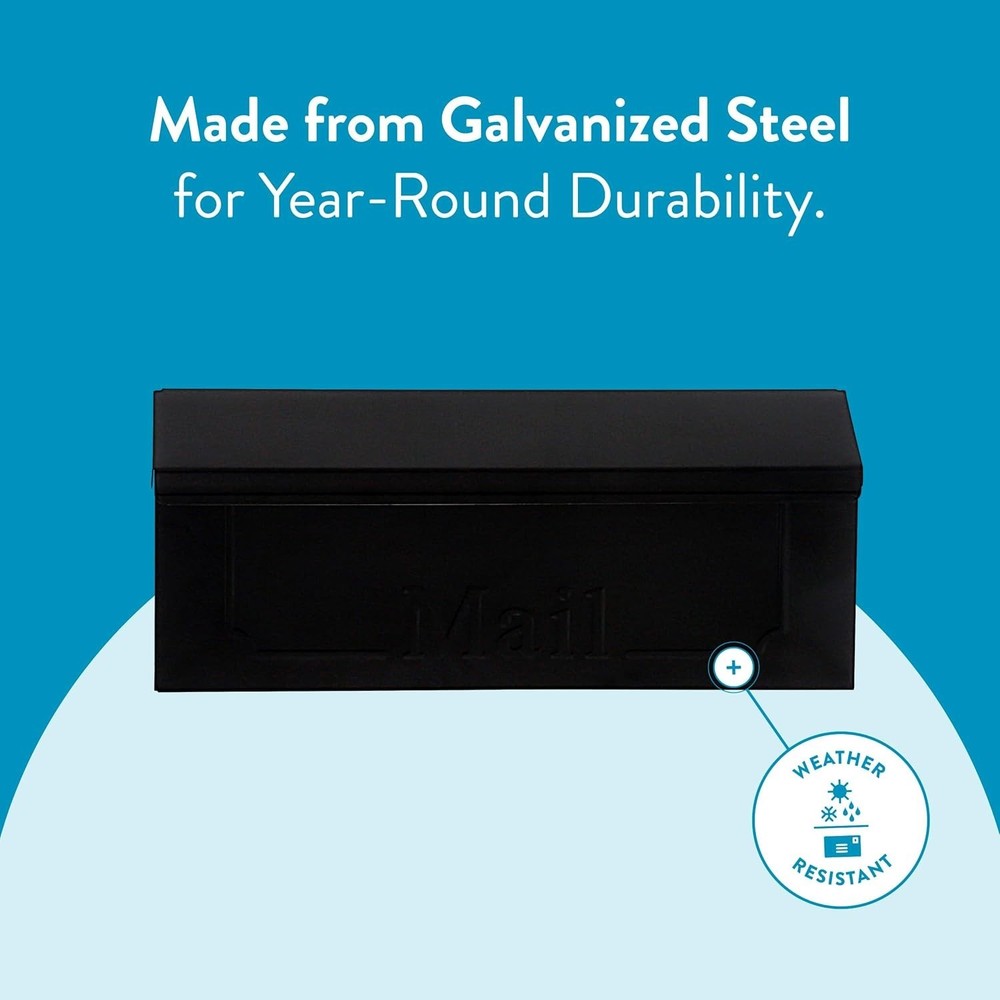 Wall-Mount Mailbox for House,Large Capacity Mail Box,Galvanized Steel Rust-Proof