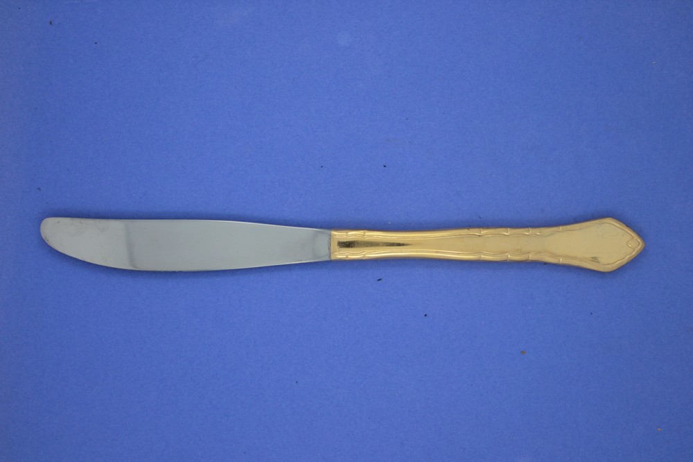 Towle Golden Dorchester Flatware Pattern Modern Solid Knife 8 5/8" Gold Plate
