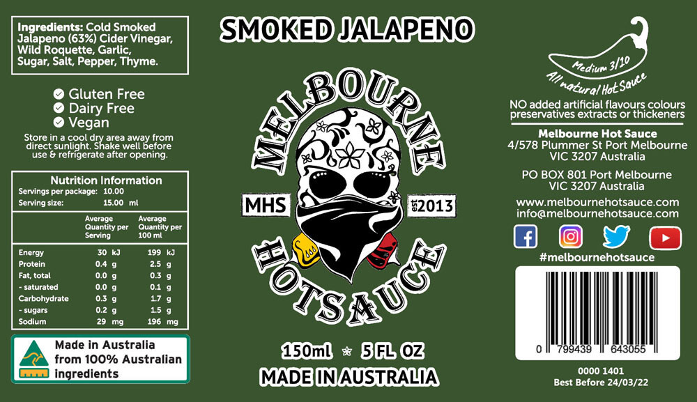 Melbourne Hot Sauce Classic 6 pack