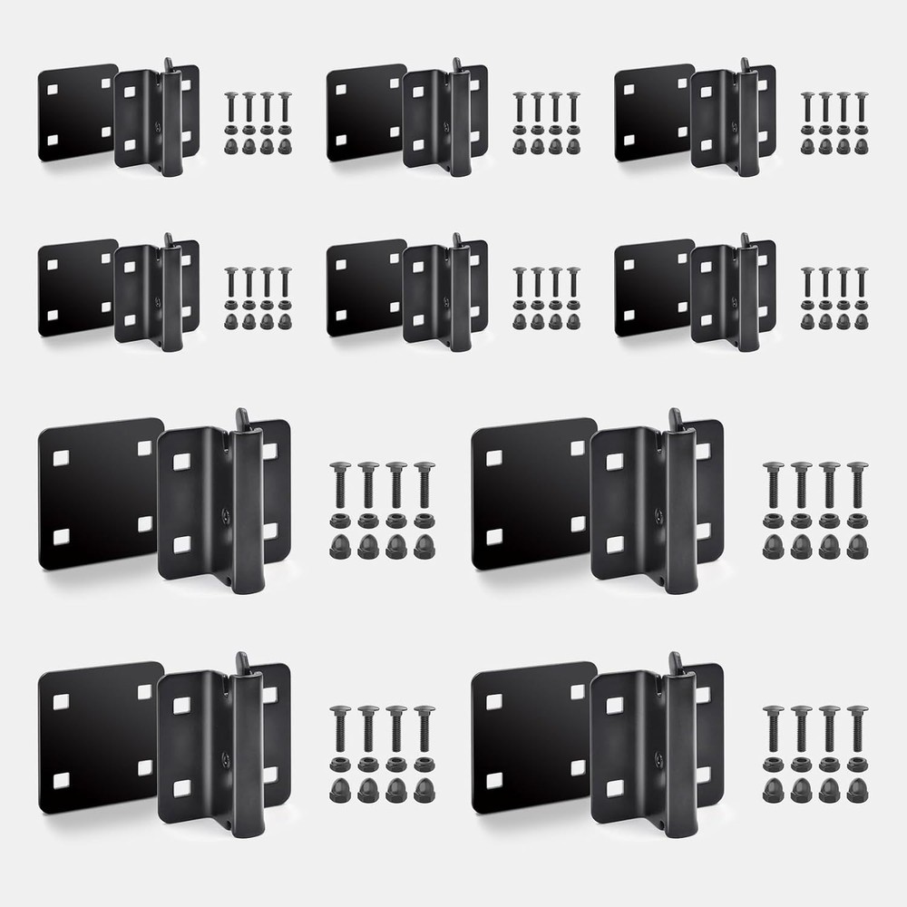 10 Pack E-Track Connector with Square Plates Bolt-on Steel Cargo Securement E...