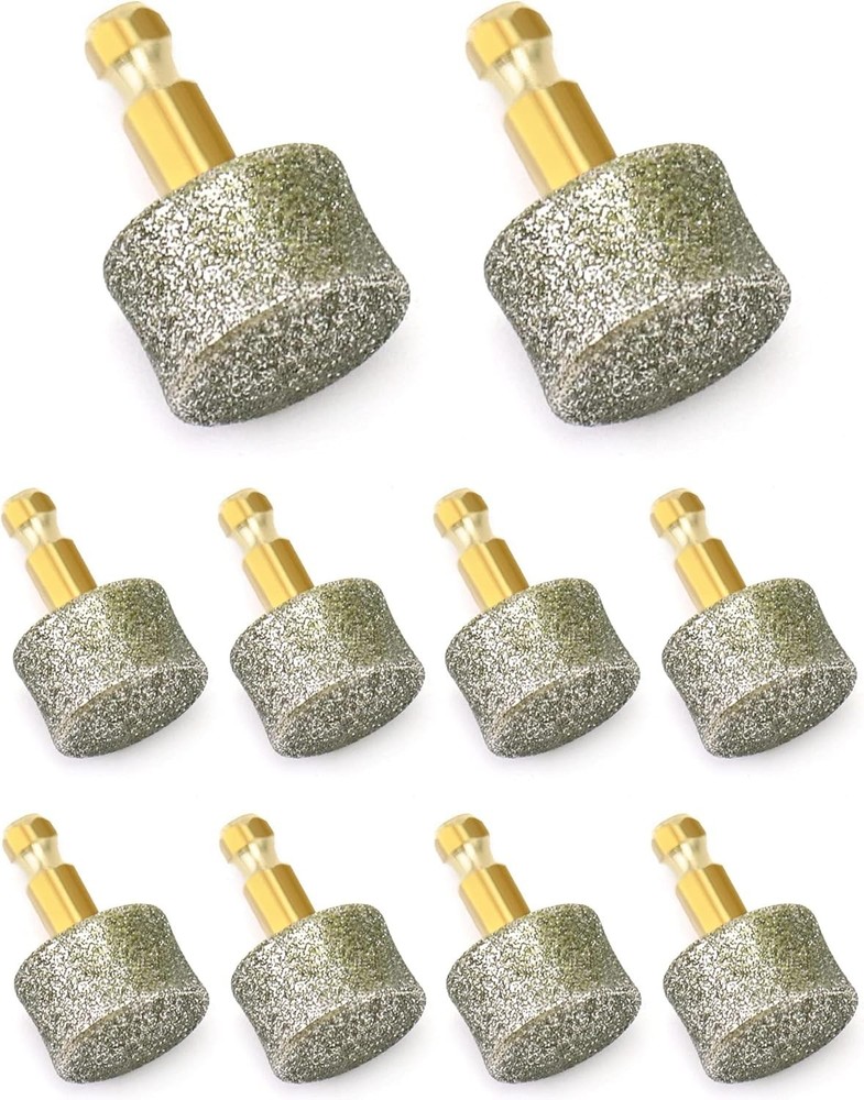 QWORK Dog Nail Grinder Replacement Head 10 Pack Pet Diamond Tip Trimmer Bits