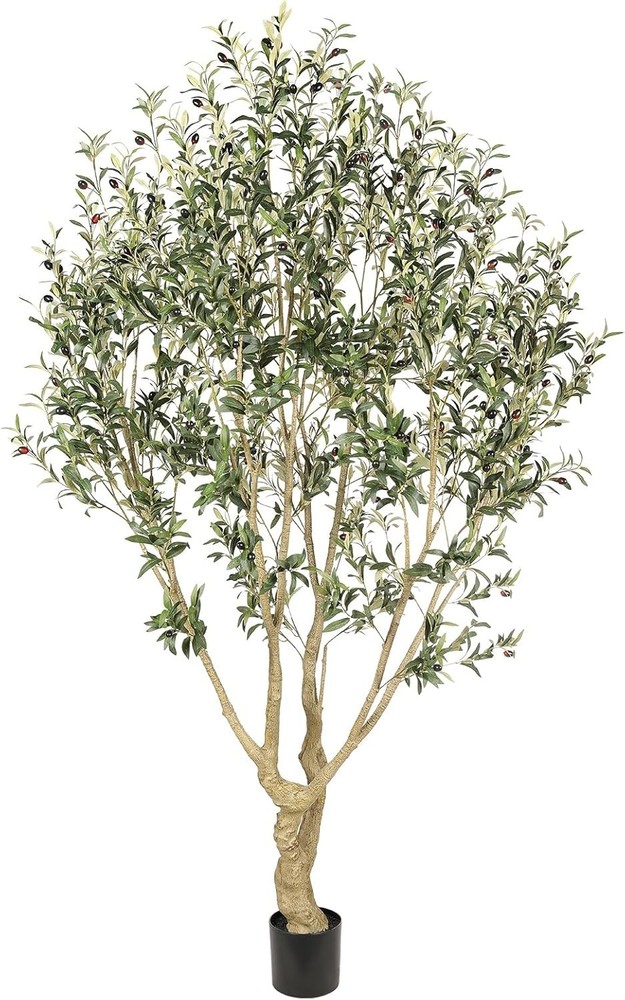 Faux Olive Tree 7ft - Large Artificial Olive Tree Indoor with Realistic Leave...